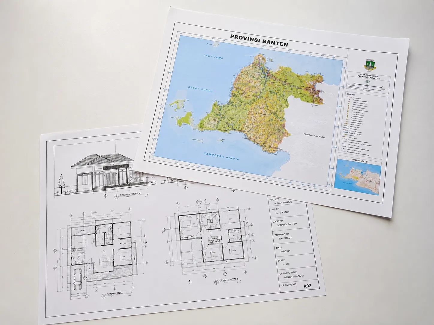 Cetak Blueprint dan Peta di Malingping